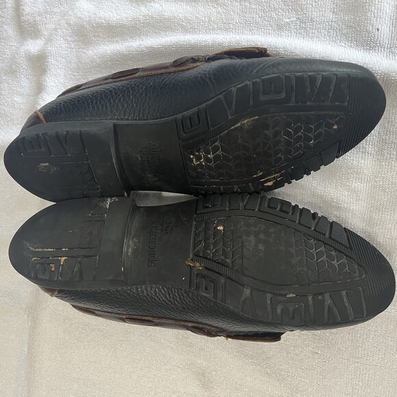 Allen Edmonds Nashua Tassel Loafer Black‎ Brown Pebbled Leather Kiltie 9.5D main image 5